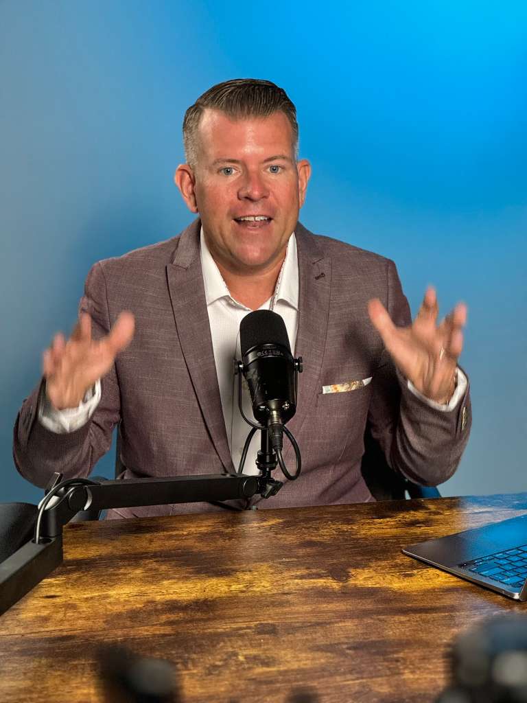 The Real Estate Doctor recording a podcast episode